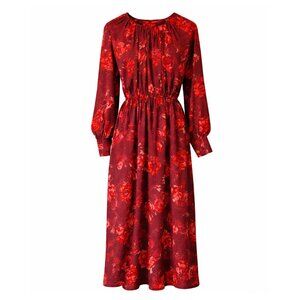 Alex Marie Burgundy Floral Maxi Dress size 12